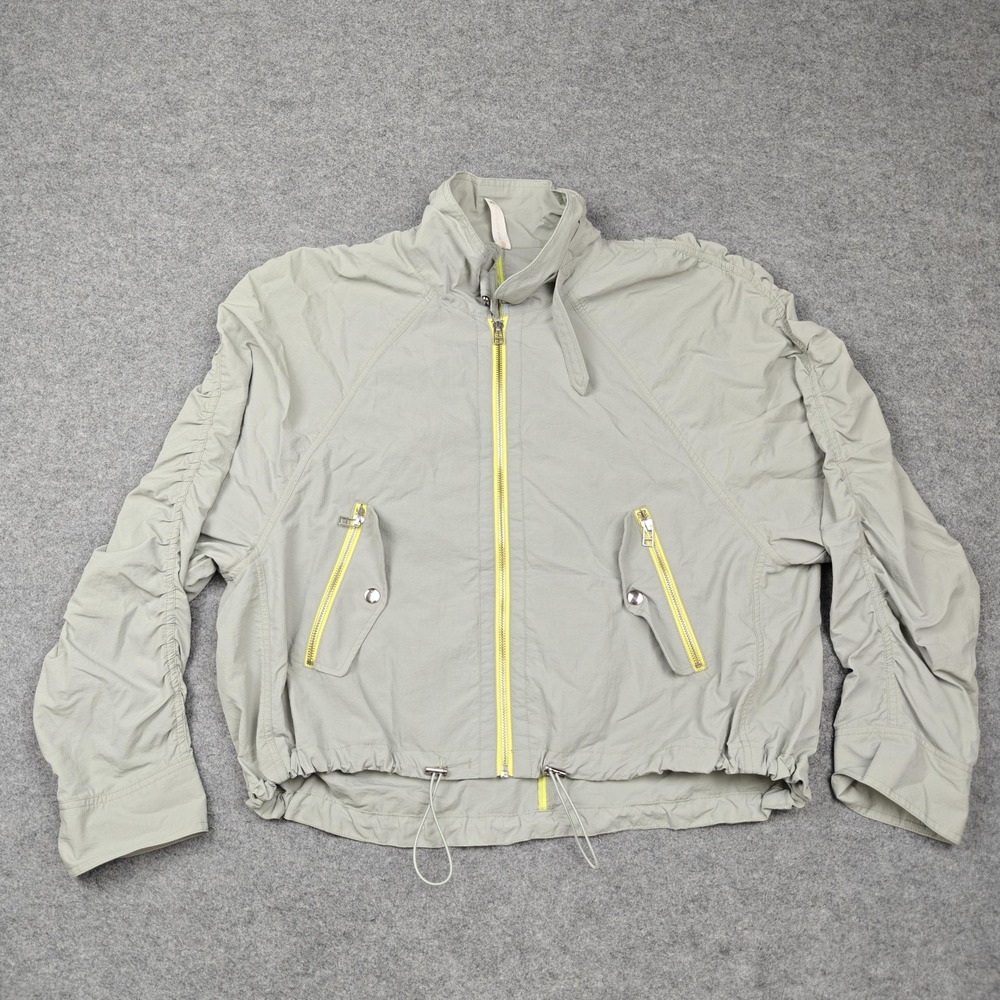 Daily Practice Jacket Womens Small Gray Lightweight Full Zip Windbreaker Pockets